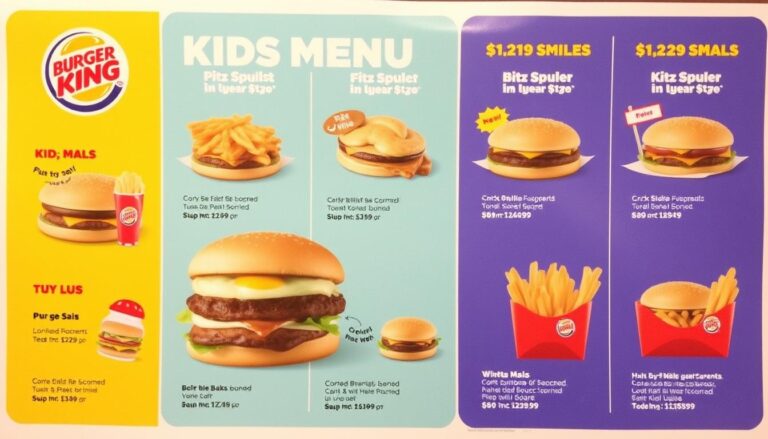 Burger King Kids Menu