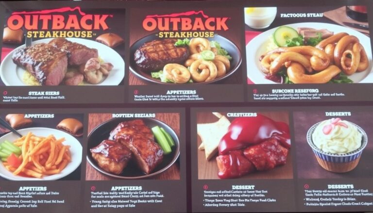 Outback Steakhouse Menu