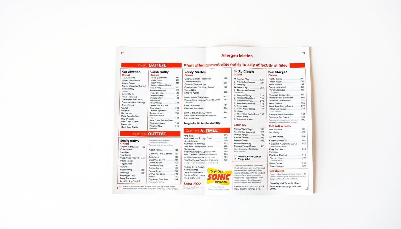 Sonic Allergen Menu