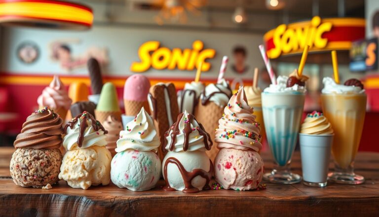 Sonic Ice Cream Menu