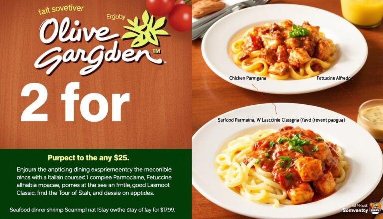 Olive Garden 2 for $25 Menu Prices
