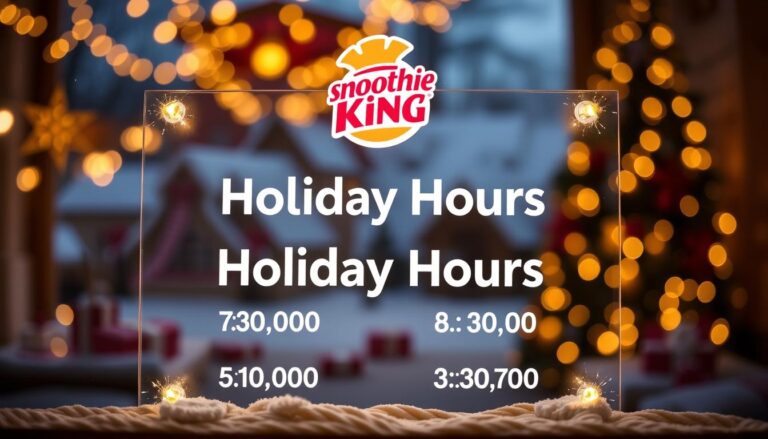 smoothie king holiday hours