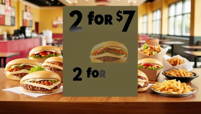 arby's 2 for $7 menu