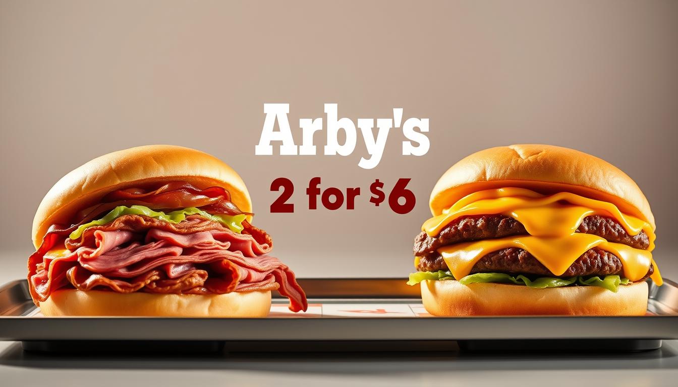 arby's menu specials 2 for $6
