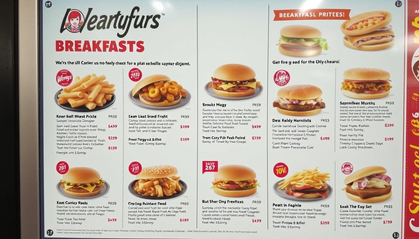 wendy's breakfast menu with prices